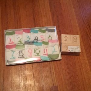 🔴Infant ankle socks with months & milestone blocks